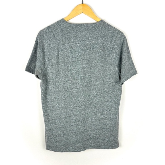 Men’s John Varvatos USA Speckled Heather Grey Short Sleeved Baseball  Tee - M - Picture 5 of 6